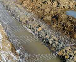 鉛絲籠護河溝工程